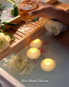 Homemory 24 Pack 100+ Hour Flameless Led Floating Candles, 3β Battery Operated Flickering Waterproof Tealights for Cylinder Vases, Centerpieces at Wedding, Party, Pool, Holiday (Warm White)