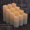 Aignis Flameless LED Candles with 10-Key Remote & Timer, Outdoor Indoor Waterproof Battery Operated Candles for Home/Wedding Décor, Exquisite Set of 12 (D 2.2" x H 4"/5"/6"/7")