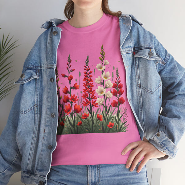 Wildflowers, Graphic T-Shirts for Women, Floral Shirt, Womens Short Sleeve, Ladies Graphic Tees #5122TTS