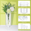 Set of 12 Glass Vase Glass Candle Holder Size 5.5, 7.9, 9.3 Inch Tall Glass Pillar Candle Holders Glass Cylinder Vases Floating Candle Holder Flower Vase for Home Wedding Party Centerpieces