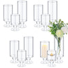 Set of 12 Glass Vase Glass Candle Holder Size 5.5, 7.9, 9.3 Inch Tall Glass Pillar Candle Holders Glass Cylinder Vases Floating Candle Holder Flower Vase for Home Wedding Party Centerpieces