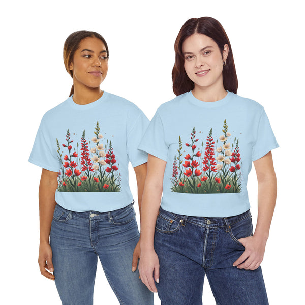 Wildflowers, Graphic T-Shirts for Women, Floral Shirt, Womens Short Sleeve, Ladies Graphic Tees #5122TTS