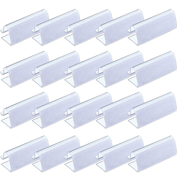 Boao 50 Pieces Table Skirting Clips EC Model Tablecloth Clips for Table 3/4 Inch - 1 Inch with Hook and Loop for Indoor Outdoor Events