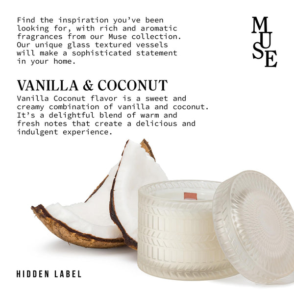 Hidden Label Decorative Jar Candle,Rose & Sandalwood + Vanilla & Coconut Scented Candles, Wood Wick Candles