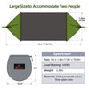Camping Hammock, Sportneer Hammock with Mosquito Net 118" x 71" Portable 2 Person Hammock Lightweight Hammocks Tent with Tree Straps for Backpacking Hiking Backyard Camping Outdoor