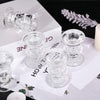 Set of 24 Glass Taper Candle Holders, 2.5 Inches Candlestick Holders Bulk - Clear Thick Glass Candle Holder for Rustic Wedding Centerpieces, Party Supplies, Festival Decoration