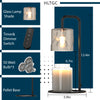 HLTGC Candle Warmer Lamp, with 3 Bulbs,Timer & Dimmer,Compatible with Large Yankee Candle Jars,for Jar Candles,Electric Top Candle Melter,110-120v,(Black)