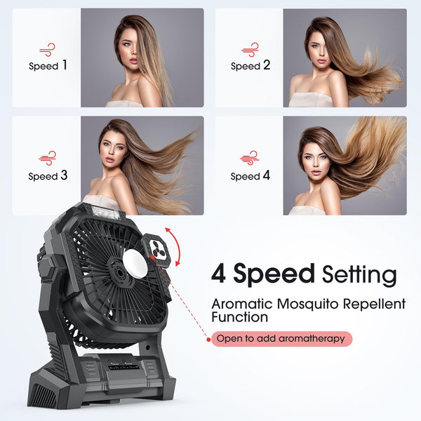 ONLYNEW Portable Fan Rechargeable, 20000mAh Cordless Battery Powered Fan with LED Lantern,Table Fan, USB C Battery Operated Fans for Travel Bedroom Home Camping Tent Office Beach Desk Fishing