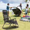 FDW Zero Gravity Lawn Lounge Chairs Set of 2 with Pillow and Cup Holder - Adjustable Reclining Folding Outdoor Chairs for Deck, Beach, Yard
