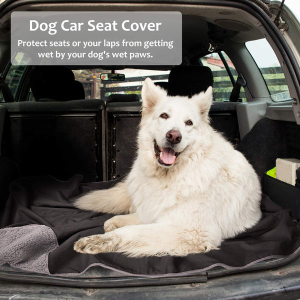 Tirrinia Outdoors Waterproof Blanket, Sherpa Fleece Stadium Windproof Throw Mat for Camping, Picnic, Traveling, Boat, Football - Machine Washable, Black