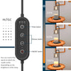 HLTGC Candle Warmer Lamp, with 3 Bulbs,Timer & Dimmer,Compatible with Large Yankee Candle Jars,for Jar Candles,Electric Top Candle Melter,110-120v,(Black)