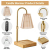 ZXMEAN Candle Warmer Lamp with Dimmer, Electric Candle Warmer for Jar Candles, Bedroom Home Decor, 2H/4H/8H Timer Adjustable Height with 2 Bulbs, (Amber)
