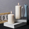 2.8x4 Unscented Pillar Candles,6 Pack Dripless Pillar Candle Set,Smokeless Hand Poured Pillar Candles Bulk, Long Lasting Burning Pillar Candles for Room Decoration Prayer Wedding Party(Ivory
