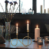 Twisted Brass Style Candle Holder, Candlestick Holder for Table Decoration, Holiday, Wedding, Housewarming