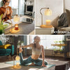 Candle Warmer Lamp with Timer & Dimmer, Small Candle Warmer Light for Bedroom, Electric Wax Melts Warmer for Candle Jars, Home Decor Beside Lamp Gifts for Women (2 x GU10 Bulbs Included, Wood)