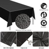 Shimeyao 48 Pcs Disposable Plastic Tablecloth Bulk 54 x 108 Inch Rectangle Tablecover for Wedding Birthday Picnic Engagement Graduation Party Rectangular Plastic Tablecloth for Indoor(Black)