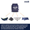 ENO OneLink Hammock System - Includes DoubleNest Hammock, Atlas Suspension System, Guardian Bug Net, and ProFly Rain Tarp - Set of Hammock Essentials for Camping, Hiking, or a Festival - Navy/Olive