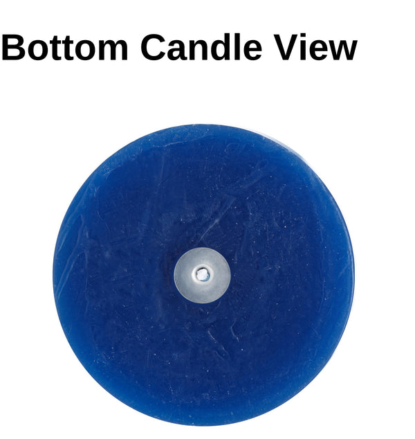 CraftyCrocodile Scented Pillar Candle - Multi-Layered Hand Made Navy Blue Candles with Cotton Wick - Smokeless Decorative Candle for Spa, Aromatherapy, Home Interior, Wedding - 40 Hour Long Burn