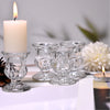 Set of 24 Glass Taper Candle Holders, 2.5 Inches Candlestick Holders Bulk - Clear Thick Glass Candle Holder for Rustic Wedding Centerpieces, Party Supplies, Festival Decoration