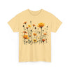 Wildflowers and Yellow Roses, Graphic T-Shirts for Women, Floral Shirt, Womens Short Sleeve, Ladies Graphic Tees #5011TTS