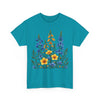 Wildflowers, Graphic T-Shirts for Women, Floral Shirt, Womens Short Sleeve, Ladies Graphic Tees #5121TTS