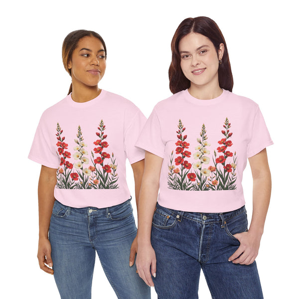Wildflowers, Graphic T-Shirts for Women, Floral Shirt, Womens Short Sleeve, Ladies Graphic Tees #5123TTS