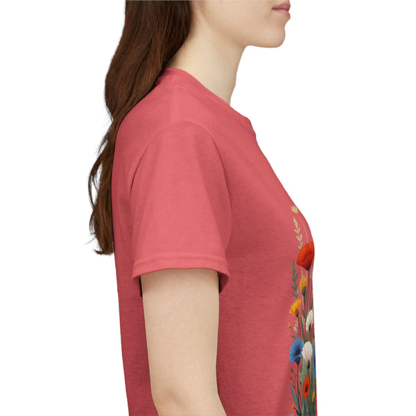 Wildflowers, Graphic T-Shirts for Women, Floral Shirt, Womens Short Sleeve, Ladies Graphic Tees #5108TTS