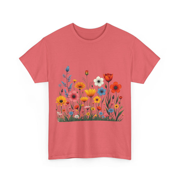 Wildflowers, Graphic T-Shirts for Women, Floral Shirt, Womens Short Sleeve, Ladies Graphic Tees #5115TTS