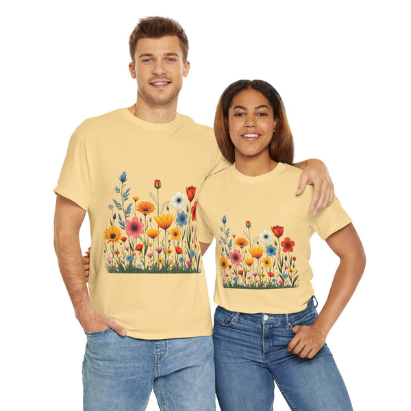 Wildflowers, Graphic T-Shirts for Women, Floral Shirt, Womens Short Sleeve, Ladies Graphic Tees #5115TTS