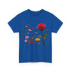 Wildflowers and a Red Rose, Graphic T-Shirts for Women, Floral Shirt, Womens Short Sleeve, Ladies Graphic Tees #5006TTS