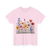 Wildflowers, Graphic T-Shirts for Women, Floral Shirt, Womens Short Sleeve, Ladies Graphic Tees #5116TTS