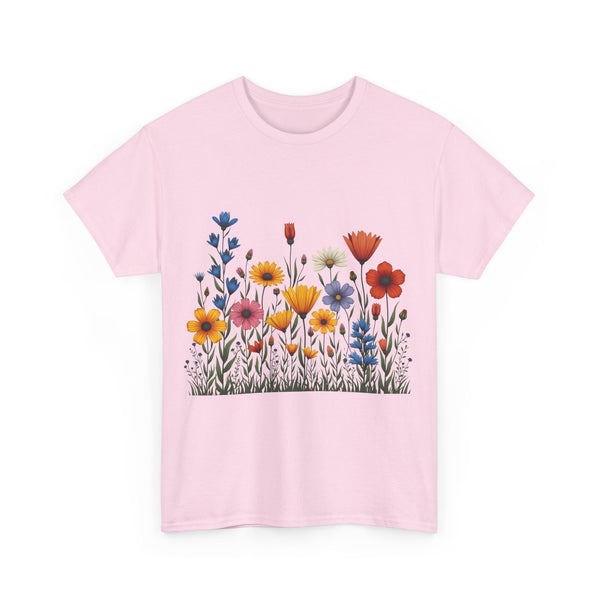 Wildflowers, Graphic T-Shirts for Women, Floral Shirt, Womens Short Sleeve, Ladies Graphic Tees #5116TTS