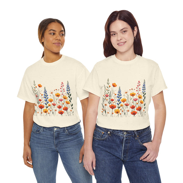 Wildflowers, Graphic T-Shirts for Women, Floral Shirt, Womens Short Sleeve, Ladies Graphic Tees #5110TTS