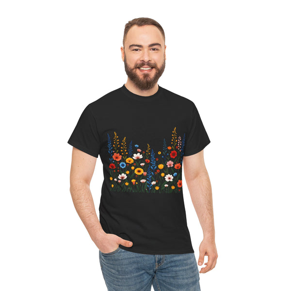 Wildflowers, Graphic T-Shirts for Women, Floral Shirt, Womens Short Sleeve, Ladies Graphic Tees #5107TTS