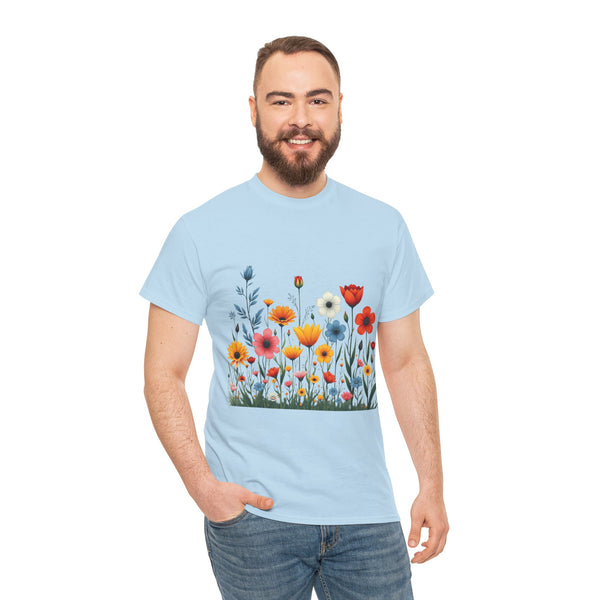 Wildflowers, Graphic T-Shirts for Women, Floral Shirt, Womens Short Sleeve, Ladies Graphic Tees #5115TTS
