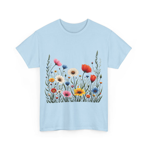 Wildflowers, Graphic T-Shirts for Women, Floral Shirt, Womens Short Sleeve, Ladies Graphic Tees #5109TTS