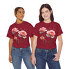Wildflowers and Pink Roses, Graphic T-Shirts for Women, Floral Shirt, Womens Short Sleeve, Ladies Graphic Tees #5019TTS