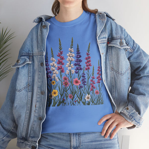 Wildflowers, Graphic T-Shirts for Women, Floral Shirt, Womens Short Sleeve, Ladies Graphic Tees #5124TTS