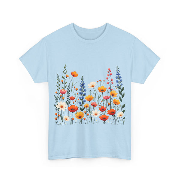 Wildflowers, Graphic T-Shirts for Women, Floral Shirt, Womens Short Sleeve, Ladies Graphic Tees #5110TTS