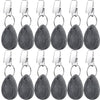 12 Pieces Tablecloth Weights Tablecloth Pendant Teardrop Shape Table Cover Weights Stone Table Weights Hangers with Metal Clip for Tablecloth Decoration Family Dinner Outdoor Picnic (Dark Gray)