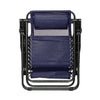 Amazon Basics Outdoor Textilene Adjustable Zero Gravity Folding Reclining Lounge Chair with Pillow, 26", Navy Blue