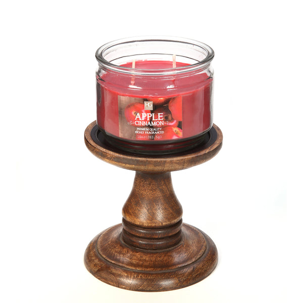 Hosley Set of 2 Wood Pillar Candle Holders 5 Inch High Ideal Gift for Weddings Bridal Party Spa Reiki Meditation Votive LED Pillar Candle Gardens O3