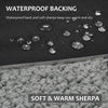 Tirrinia Outdoors Waterproof Blanket, Sherpa Fleece Stadium Windproof Throw Mat for Camping, Picnic, Traveling, Boat, Football - Machine Washable, Black