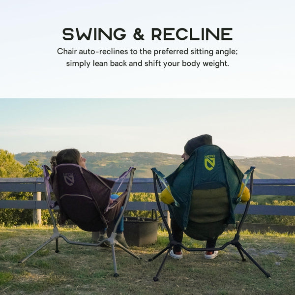 NEMO Stargaze Reclining Camp Chair | Luxury Recliner for Maximum Camping Comfort and Stargazing (2023), Black Pearl