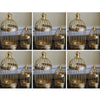 Birdcage Decor Candle Holder Lantern Decorative Table Centerpieces, Gold, Large, Set of 12