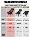 AnYoker Camping Chair Over Size, 2 Way Compact Backpacking Chair, Portable Folding Chair, Beach Chair with Side Pocket and headrest, Lightweight Hiking Chair 0166WBA (Black)