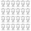 Set of 24 Glass Taper Candle Holders, 2.5 Inches Candlestick Holders Bulk - Clear Thick Glass Candle Holder for Rustic Wedding Centerpieces, Party Supplies, Festival Decoration