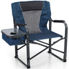 ALPHA CAMP Director Chair with Side Table Heavy Duty Portable Chair with Cup Holder Cooler Bag Steel Outdoor Folding Chair for Adults Oversized Lawn Chair for Camping, Picnic,Capacity-350 lbs