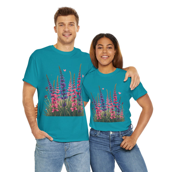 Wildflowers, Graphic T-Shirts for Women, Floral Shirt, Womens Short Sleeve, Ladies Graphic Tees #5119TTS
