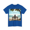 My Happy Place, Woman on Bench, Looking at Waves,  Safe Place T-Shirt, Finding My Happy Place Top, Ocean Waves,  #5003STS